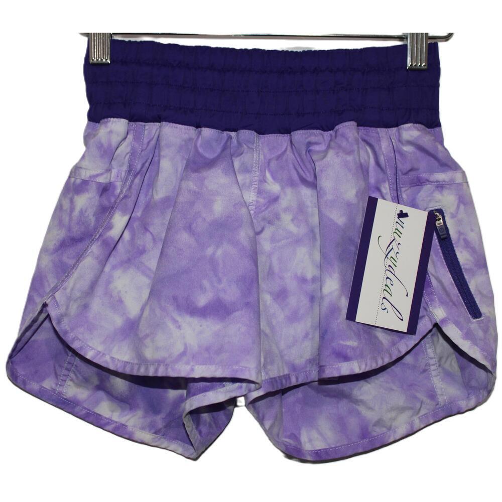 Lululemon 4" Hotty Hot Shorts Purple White Tie Dye Athletic Running Short Size 4